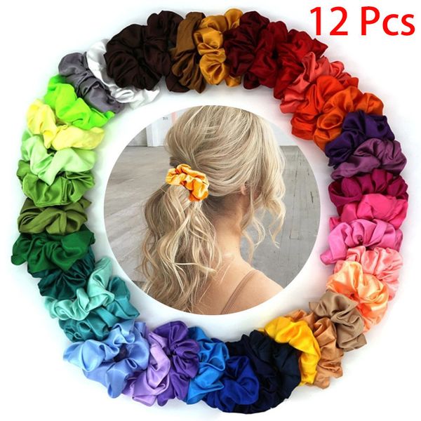 6/10/12/20/30/50pcs fashion women silk solid scrunchies elastic hairbands girls hair tie hair rope hair accessories, Silver
6/10/12/20/30/50pcs fashion women silk solid scrunchies elastic hairbands girls hair tie hair rope hair accessories, Silver