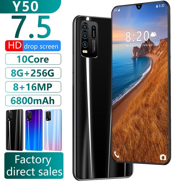 y50 smart phone cross-border smart phone factory direct sales 7.5 inch large screen mobile phone long-term explosion free
y50 smart phone cross-border smart phone factory direct sales 7.5 inch large screen mobile phone long-term explosion free