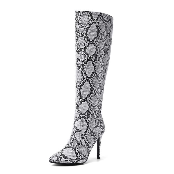 lucyever women snakeskin thin heels knee high boots pointed toe leopard shoes woman plus size 34-43 luxury chaussures femme, Black
lucyever women snakeskin thin heels knee high boots pointed toe leopard shoes woman plus size 34-43 luxury chaussures femme, Black