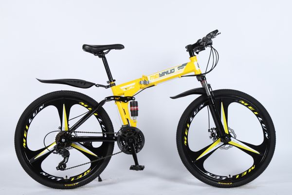 the new trend folding bike 26 inch 21 speed three knife carbon steel mountain bike racing men and women cycling racing
the new trend folding bike 26 inch 21 speed three knife carbon steel mountain bike racing men and women cycling racing