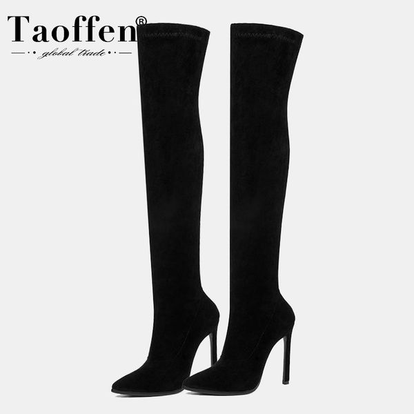 taoffen 11 color women over the knee boots leopard pointed toe winter shoes woman party classics female boots size 34-43, Black
taoffen 11 color women over the knee boots leopard pointed toe winter shoes woman party classics female boots size 34-43, Black