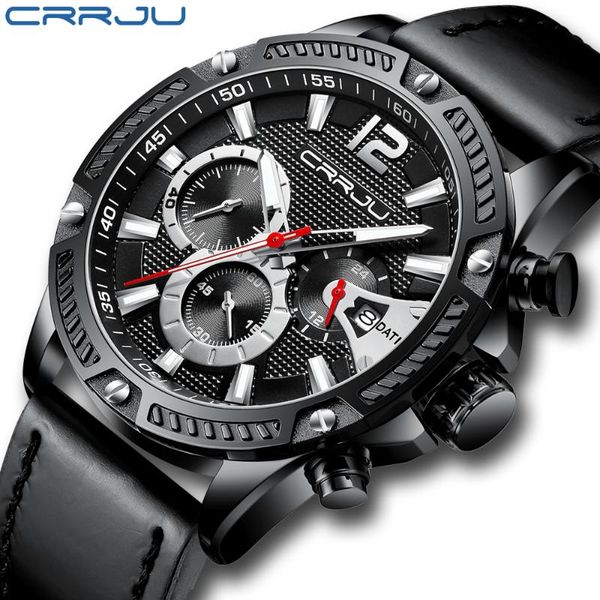 watch, mens watch crrju brand sport waterproof watches analog chronograph fashion casual leather wristwatch for men, Slivery;brown
watch, mens watch crrju brand sport waterproof watches analog chronograph fashion casual leather wristwatch for men, Slivery;brown