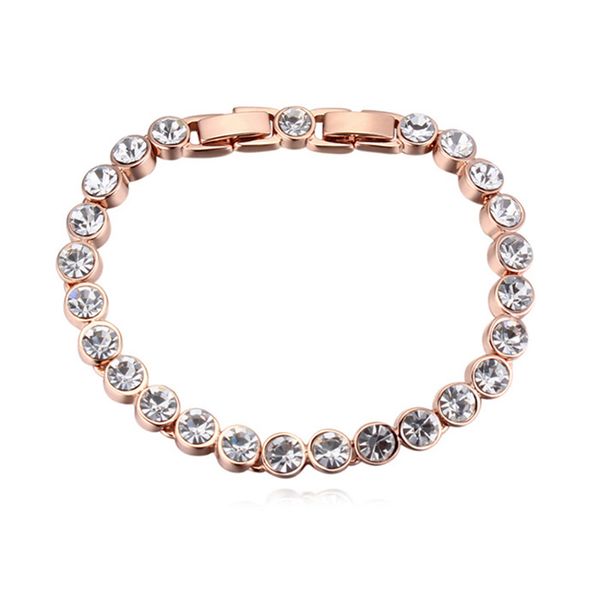 link, chain round design tennis bracelet rhodium plated jewelry made with austrian crystal for bridal wedding jewellery bijoux gift, Black
link, chain round design tennis bracelet rhodium plated jewelry made with austrian crystal for bridal wedding jewellery bijoux gift, Black