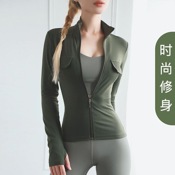 lu yoga jacket long zipper high lead run sports clothes renovate self-cultivation close speed do yoga coat, White;black
lu yoga jacket long zipper high lead run sports clothes renovate self-cultivation close speed do yoga coat, White;black
