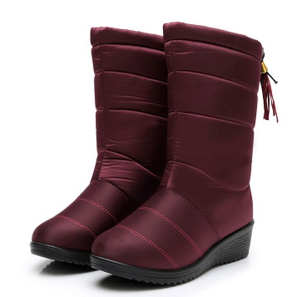 boots women's winter shoes mid-calf waterproof snow boots wedges warm fur female shoes woman footwear chaussures femme, Black
boots women's winter shoes mid-calf waterproof snow boots wedges warm fur female shoes woman footwear chaussures femme, Black
