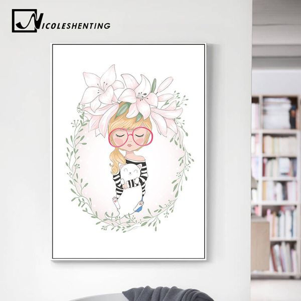 nursery flower girl wall art canvas posters and prints cartoon painting decorative picture nordic style kids bedroom decoration
nursery flower girl wall art canvas posters and prints cartoon painting decorative picture nordic style kids bedroom decoration