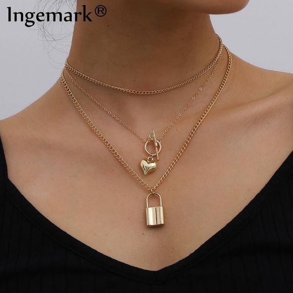 goth lover heart lock pendant choker necklace steampunk men multilayer circle lariat long chain necklace friends women jewelry, Silver
goth lover heart lock pendant choker necklace steampunk men multilayer circle lariat long chain necklace friends women jewelry, Silver