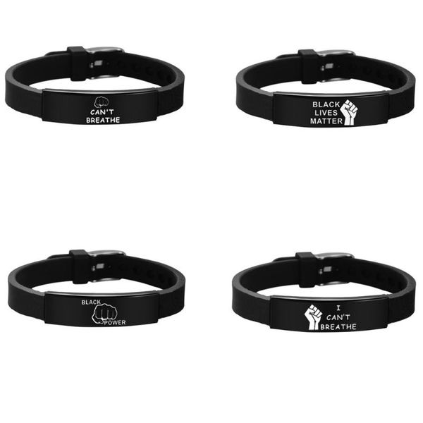 2020 i can't breathe stainless steel wristband bracelet black lives matter adjustable silicone bracelet for women men jewelry
2020 i can't breathe stainless steel wristband bracelet black lives matter adjustable silicone bracelet for women men jewelry