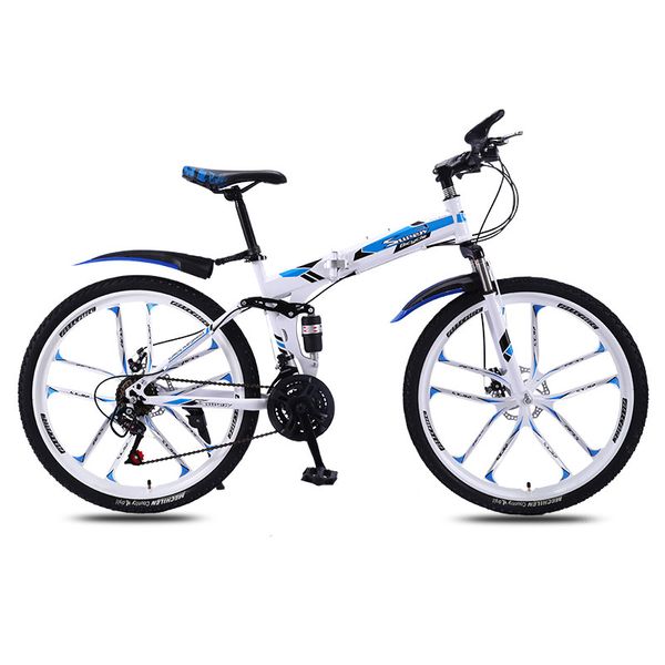 mountain bike 2020/ folding mountain bike passenger-road integrated wheel is a male and female variable speed double damping bicycle