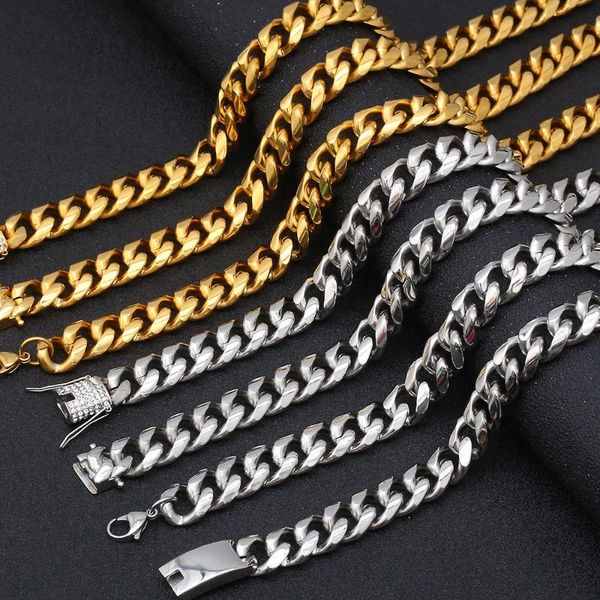 cool heavy men 58cm long 15mm miami chain necklace gold color stainless steel mens jewellery accessories birthday gifts for him, Silver
cool heavy men 58cm long 15mm miami chain necklace gold color stainless steel mens jewellery accessories birthday gifts for him, Silver