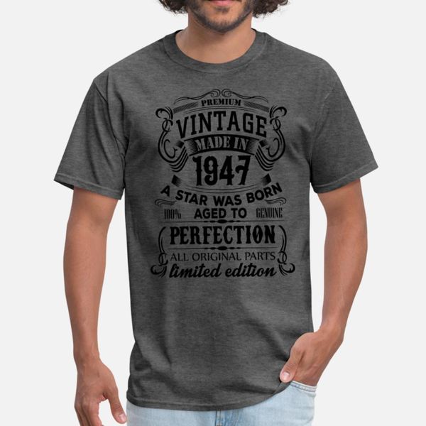 vintage 1947 t shirt men custom 100% cotton round collar pattern fit authentic spring autumn letter shirt
vintage 1947 t shirt men custom 100% cotton round collar pattern fit authentic spring autumn letter shirt