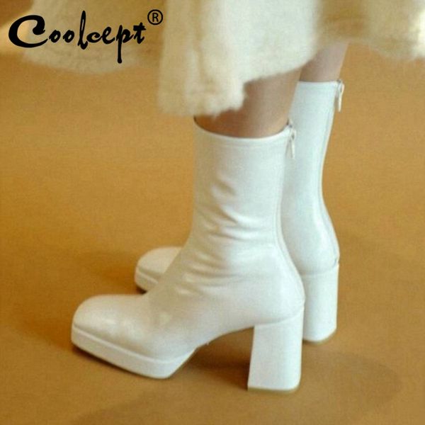coolcept new fashion women mid calf boots square toe chunky high heel zipper solid color outdoor footwear winter size 33-43, Black
coolcept new fashion women mid calf boots square toe chunky high heel zipper solid color outdoor footwear winter size 33-43, Black