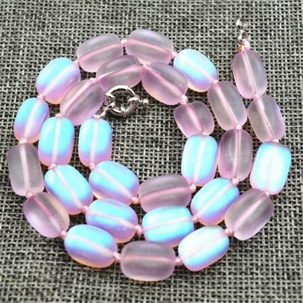 new10x14mm rose collier de perles de pierre gemme arc-en-ciel brillant irrégulier 18", Silver
new10x14mm rose collier de perles de pierre gemme arc-en-ciel brillant irrégulier 18", Silver