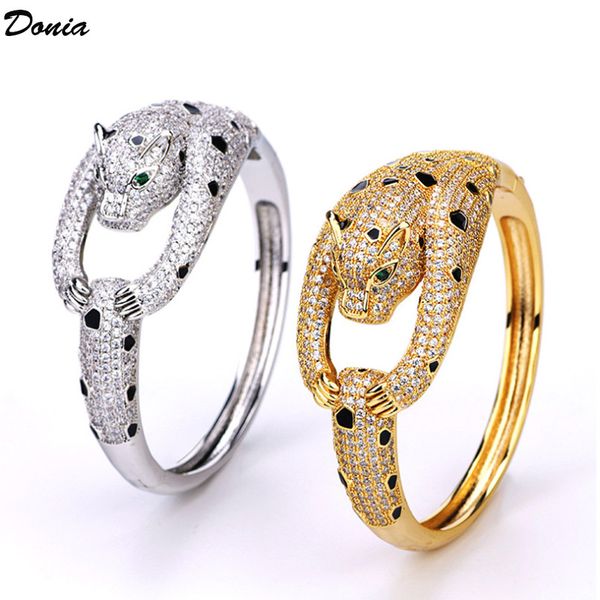 donia jewelry luxury bangle european and american fashion exaggerated ferocious leopard titanium micro-inlaid zircon design bracelet christm, Black
donia jewelry luxury bangle european and american fashion exaggerated ferocious leopard titanium micro-inlaid zircon design bracelet christm, Black