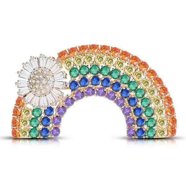 luxury colorful zircon crystal rainbow brooches for women copper micro-paving brooch pin fashion badge dress hat accessories, Gray
luxury colorful zircon crystal rainbow brooches for women copper micro-paving brooch pin fashion badge dress hat accessories, Gray