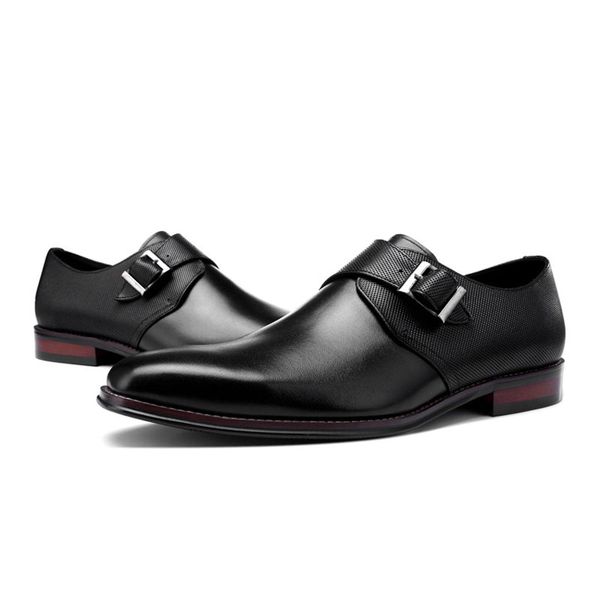 dress shoes genuine leather monk strap business men spring/autumn vintage square toe oxford formal wedding d24, Black
dress shoes genuine leather monk strap business men spring/autumn vintage square toe oxford formal wedding d24, Black