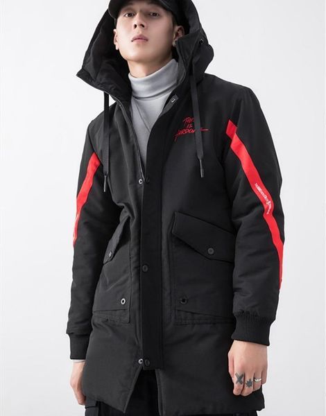 pocket long sleeve casual clothes mens designer coats embroidery parkas fashion striped panelled thick winter jacket big, Black
pocket long sleeve casual clothes mens designer coats embroidery parkas fashion striped panelled thick winter jacket big, Black