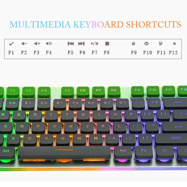usb wired backlit gaming keyboard led light mechanical retro keyboard aluminum base 104 standard keys
usb wired backlit gaming keyboard led light mechanical retro keyboard aluminum base 104 standard keys