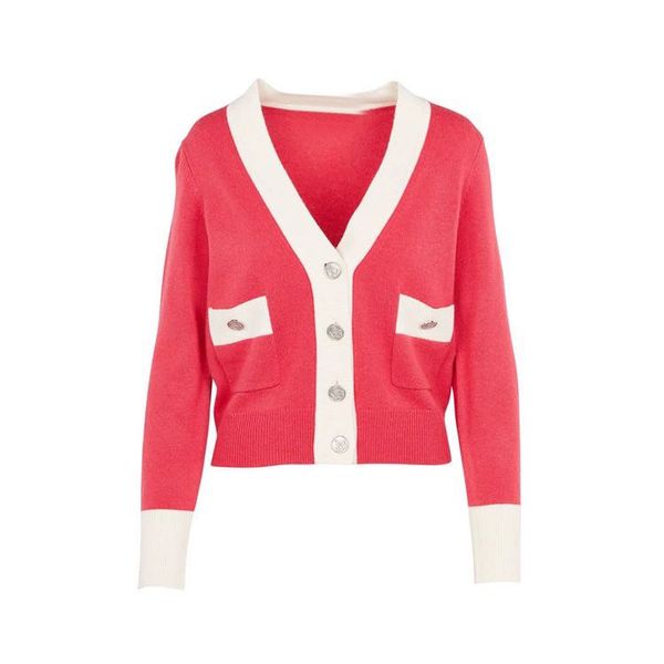 2020 spring autumn long sleeve v neck pink contrast color woolen knitted pockets single breasted cardigans sweater fashion sweaters w1815038, White;black
2020 spring autumn long sleeve v neck pink contrast color woolen knitted pockets single breasted cardigans sweater fashion sweaters w1815038, White;black