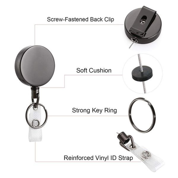 2pcs id badge holder reel металл название карты брелок выдвижной офиса heavy duty
2pcs id badge holder reel металл название карты брелок выдвижной офиса heavy duty