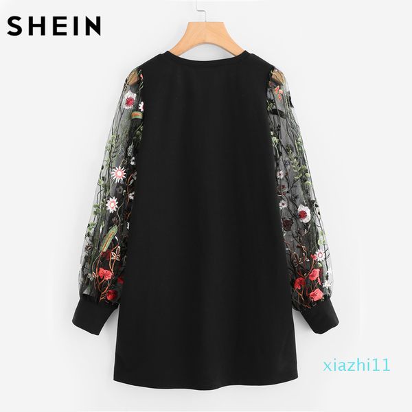 new botanical embroidered mesh sleeve longline pullover elegant black long sleeve casual fall o-neck sweatshirts
new botanical embroidered mesh sleeve longline pullover elegant black long sleeve casual fall o-neck sweatshirts