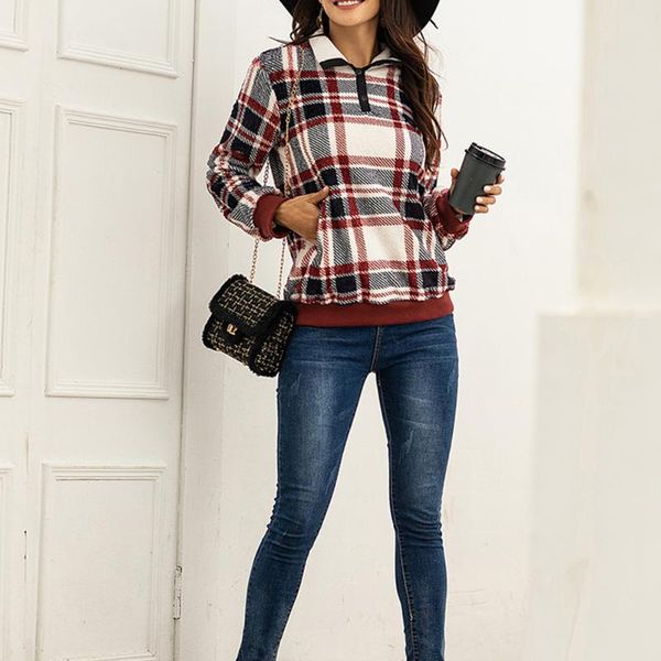 women's hoodies & sweatshirts women plaid shirt coat long sleeve casual autumn lapel collar thick warm female outerwear ladies vitalit, Black
women's hoodies & sweatshirts women plaid shirt coat long sleeve casual autumn lapel collar thick warm female outerwear ladies vitalit, Black