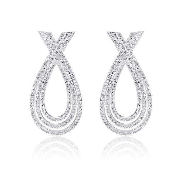 wholesale luxury brass geometric bow tie shaped full pave blue cubic zirconia cz big stud earrings for gift01, Golden;silver
wholesale luxury brass geometric bow tie shaped full pave blue cubic zirconia cz big stud earrings for gift01, Golden;silver