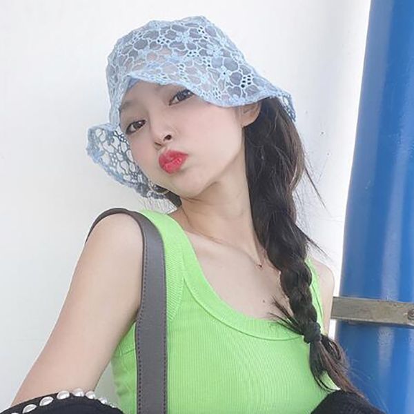 summer women fashion lace sun hat bucket hollow out cap mesh breathable cap beach casual ladies sweet sun new, Blue;gray
summer women fashion lace sun hat bucket hollow out cap mesh breathable cap beach casual ladies sweet sun new, Blue;gray