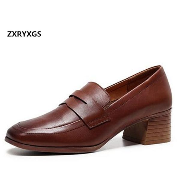 zxryxgs cowhide british style retro genuine leather shoes women high heel shoes 2020 new autumn casual thick heels, Black
zxryxgs cowhide british style retro genuine leather shoes women high heel shoes 2020 new autumn casual thick heels, Black