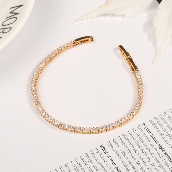 fashion slim cluster prong set cz link chain thin tennis bracelets for women girls friend jewelry pulsera bracciali accessory, Black
fashion slim cluster prong set cz link chain thin tennis bracelets for women girls friend jewelry pulsera bracciali accessory, Black