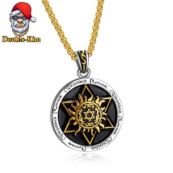 six-pointed star men necklace hiphop street culture titanium stainless steel gold classic chain necklace fashion man jewelry, Silver
six-pointed star men necklace hiphop street culture titanium stainless steel gold classic chain necklace fashion man jewelry, Silver