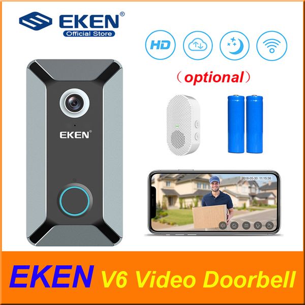 original eken v6 720p wifi video doorbell home door bell chime wireless visual doorbell cloud storage real-time two-way audio night vision
original eken v6 720p wifi video doorbell home door bell chime wireless visual doorbell cloud storage real-time two-way audio night vision