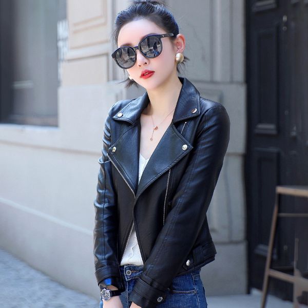 autumn zipper locomotive short women's coat turn-down collar long sleeve female coats 2020 new streetwear fashion ladies jacket, Black;brown
autumn zipper locomotive short women's coat turn-down collar long sleeve female coats 2020 new streetwear fashion ladies jacket, Black;brown