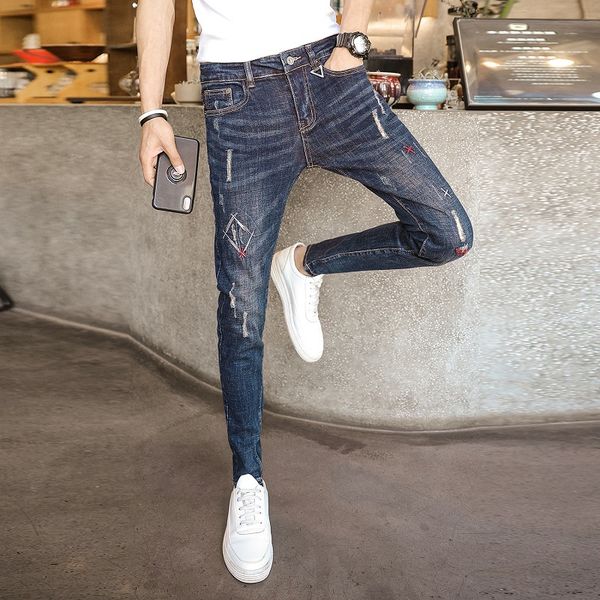 summer 2020 fashion stretch ankle length pants men's feet pants casual thin korean style ripped jeans trendy handsome, Blue
summer 2020 fashion stretch ankle length pants men's feet pants casual thin korean style ripped jeans trendy handsome, Blue