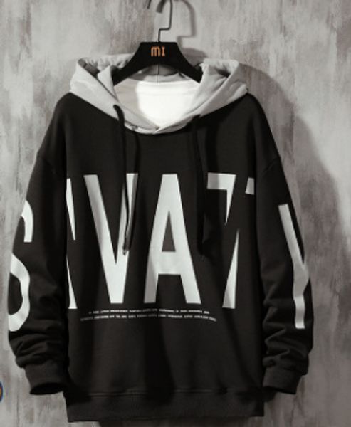 men's sweatershirt autumn 2020 new arrival with hats sweatershirt with letter hooded casual loose long-sleeved 7colors, Black
men's sweatershirt autumn 2020 new arrival with hats sweatershirt with letter hooded casual loose long-sleeved 7colors, Black