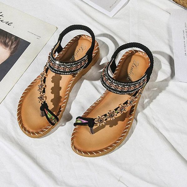 women sandals ring flowers flat toe bohemian casual shoes beach sandals ladies shoes platform sandalias de mujer verano 2020, Black
women sandals ring flowers flat toe bohemian casual shoes beach sandals ladies shoes platform sandalias de mujer verano 2020, Black