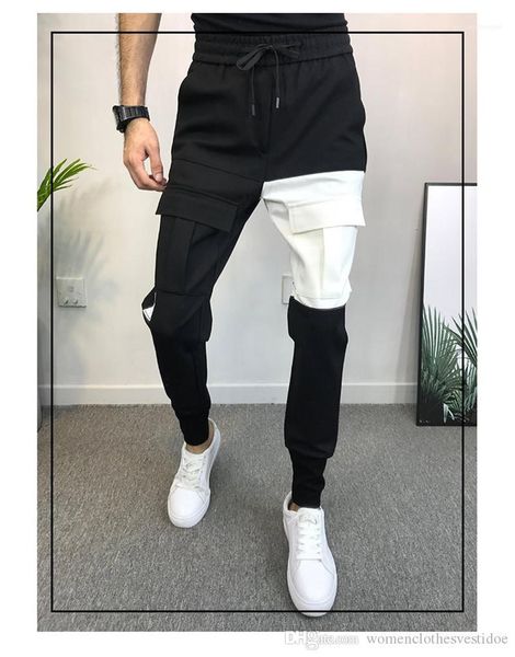 casual active pencil pants male clothes luxury mens patchwork pants fashion drawstring long pants mens, Black
casual active pencil pants male clothes luxury mens patchwork pants fashion drawstring long pants mens, Black