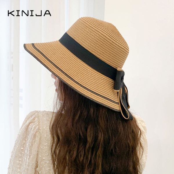 summer straw hat women leisure bow bucket hat outdoor on vacation sunscreen fishing fisherman panama beach sun plain cap, Blue;gray
summer straw hat women leisure bow bucket hat outdoor on vacation sunscreen fishing fisherman panama beach sun plain cap, Blue;gray