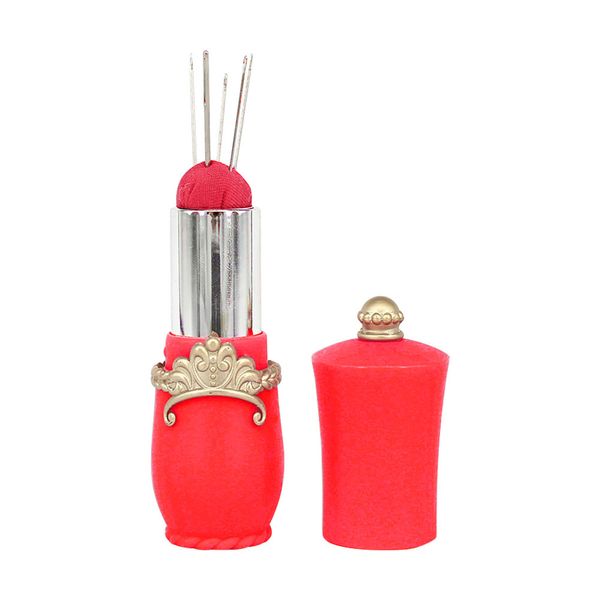 lipstick shaped portable sewing needle holder knitting tool pin cushion fashion
lipstick shaped portable sewing needle holder knitting tool pin cushion fashion