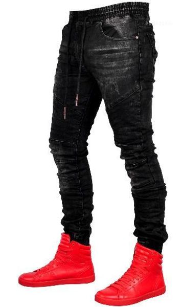 long trousers pantalones mens designer black sports jogger jeans mens clothing elastic waist jean pants, Blue
long trousers pantalones mens designer black sports jogger jeans mens clothing elastic waist jean pants, Blue