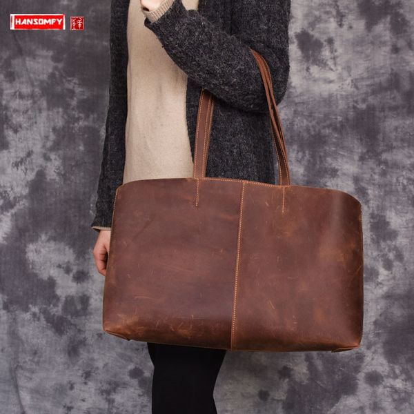 women handbags female shoulder bag large capacity tote bag ladies shopping bags retro first layer leather crazy horse leather
women handbags female shoulder bag large capacity tote bag ladies shopping bags retro first layer leather crazy horse leather