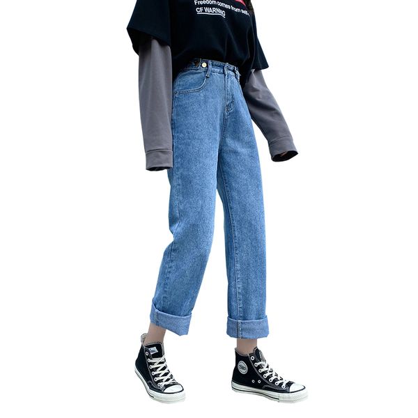 2020 Women Oversized Mom Skater Jeans Lady Plus Size 5XL Baggy Cropped Pants Student Straight Denim Jeans Autumn Black Trousers
2020 Women Oversized Mom Skater Jeans Lady Plus Size 5XL Baggy Cropped Pants Student Straight Denim Jeans Autumn Black Trousers