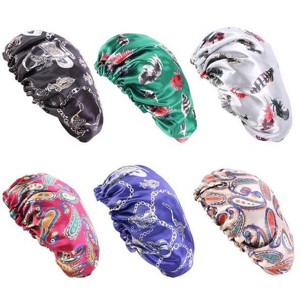 women extra large satin hair sleep bonnet cap reversible feather paisley chain print double layer adjustable drawstring night ch
women extra large satin hair sleep bonnet cap reversible feather paisley chain print double layer adjustable drawstring night ch