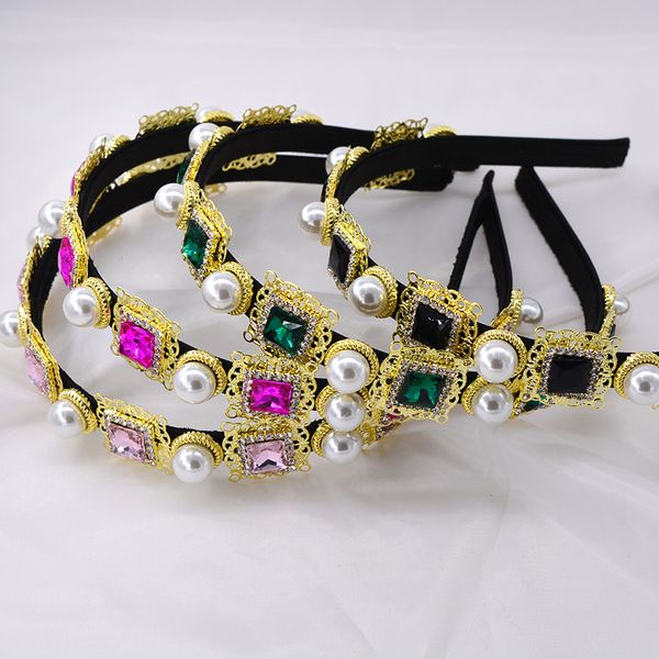 hair bands retro colorful crystals metal pearl hair bands band baroque accessories bride 671, Golden;silver
hair bands retro colorful crystals metal pearl hair bands band baroque accessories bride 671, Golden;silver
