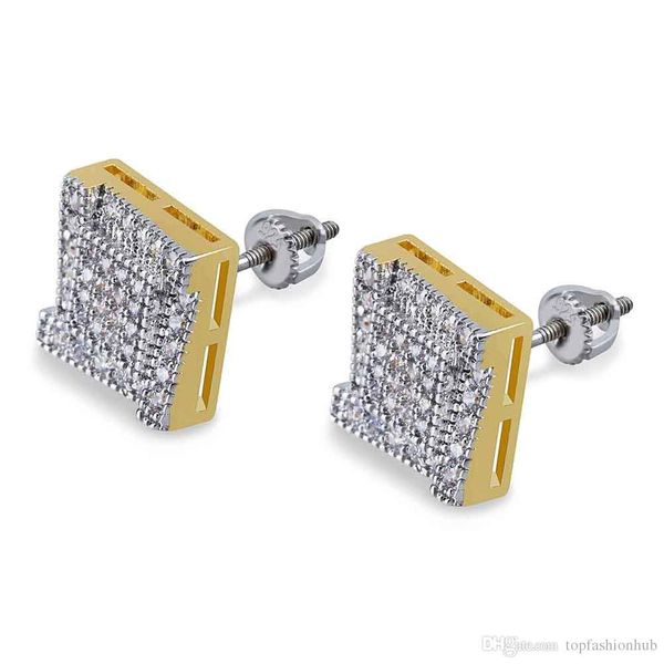 european and american personality square ladder hip-hop stud full of zircons double colored men's earrings, Golden;silver
european and american personality square ladder hip-hop stud full of zircons double colored men's earrings, Golden;silver