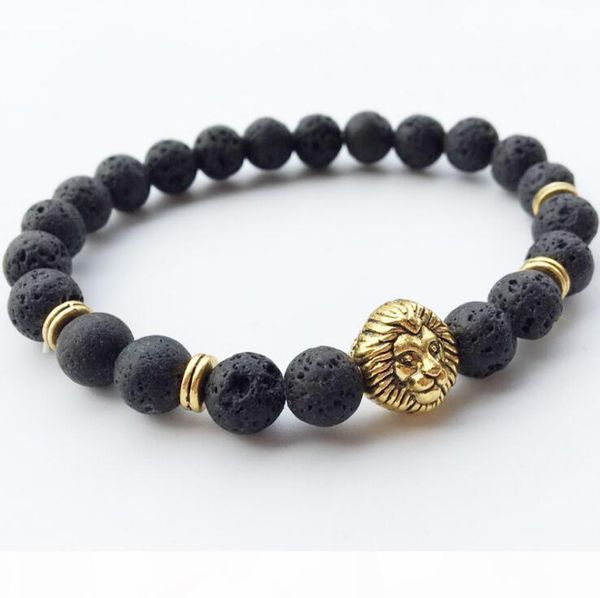 new alloy send friends selling agate jewelry lava volcanic stone lion head bead bracelet female male couple, Black
new alloy send friends selling agate jewelry lava volcanic stone lion head bead bracelet female male couple, Black