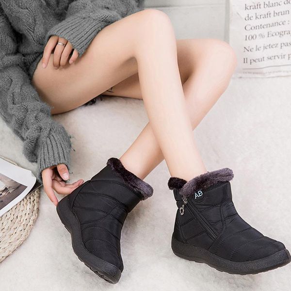 women outdoor non slip ladies platform fashion waterproof plush lined winter warm side zipper ankle shoes snow boots solid, Black
women outdoor non slip ladies platform fashion waterproof plush lined winter warm side zipper ankle shoes snow boots solid, Black