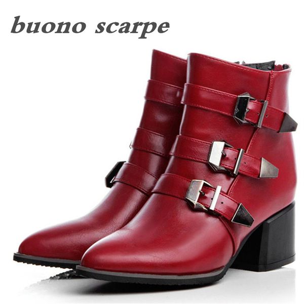 female autumn new martin pointed belt buckle zipper thickening boots, Black
female autumn new martin pointed belt buckle zipper thickening boots, Black