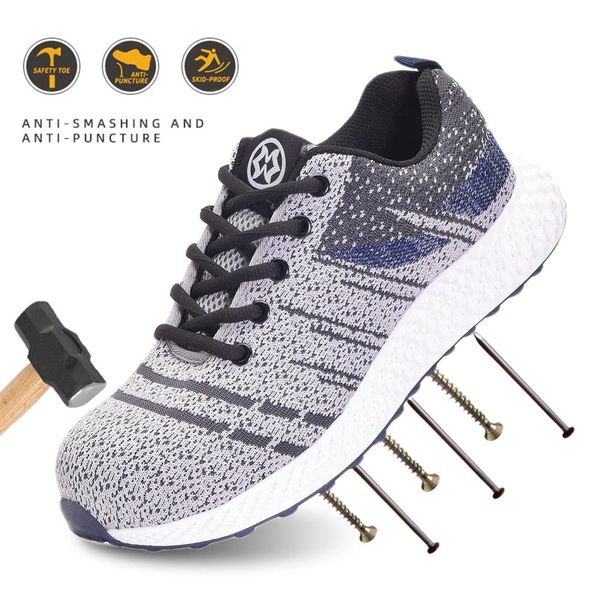 men safety shoes outdoor work boots women industrial construction shoes non slip puncture proof footwear, Black
men safety shoes outdoor work boots women industrial construction shoes non slip puncture proof footwear, Black