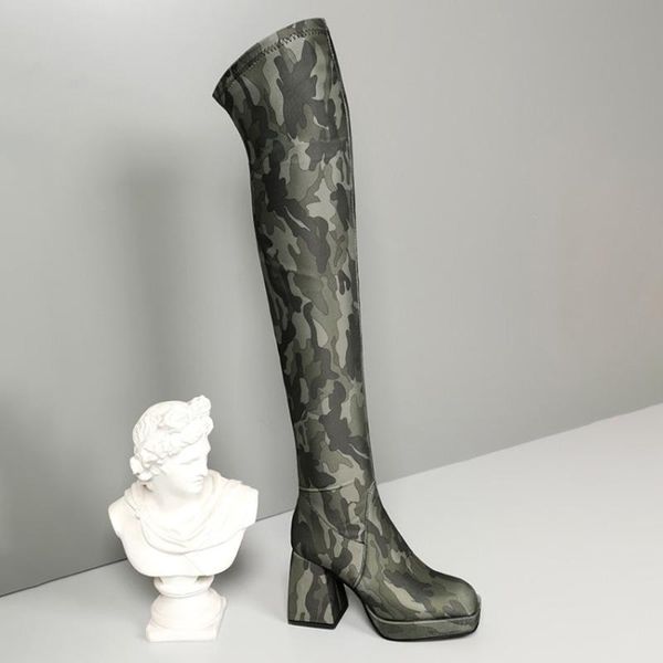 boots us4-11 womens over the knee camouflage stretchy printed gothic chunky high heel shoes custom made colors plus size, Black
boots us4-11 womens over the knee camouflage stretchy printed gothic chunky high heel shoes custom made colors plus size, Black